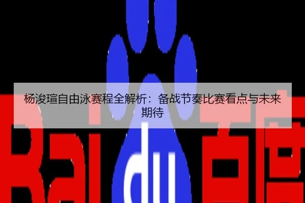 杨浚瑄自由泳赛程全解析：备战节奏比赛看点与未来期待